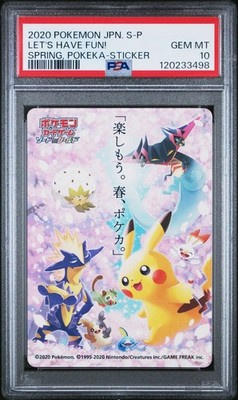 PSA 10 - Lets Have Fun! Spring Sticker - 2020 Pokemon Card