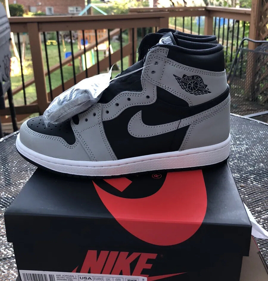 Air Jordan 1 Retro Hi Reverse Shadow Men's Size 7 NOT GS Black