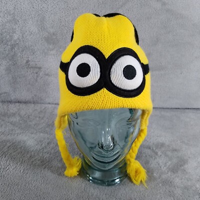 Universal Beanie Hat Despicable Me Minion Reversible Braided