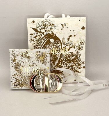 CHRISTIAN DIOR. CD Logo Gold Brooch Pin. VIP GIFT. W/Gift Bag