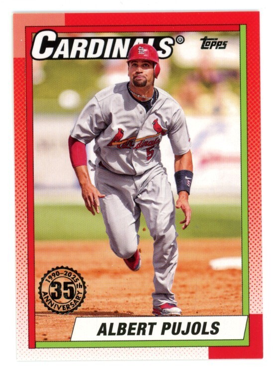 2025 Topps Series 1 ALBERT PUJOLS 1990 Topps Baseball #T90-68