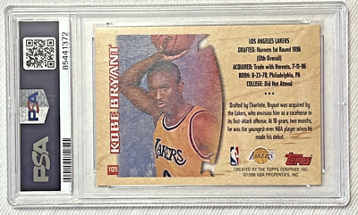 1996-97 Topps Youthquake Kobe Bryant #YQ15 PSA 9 MINT Rookie RC