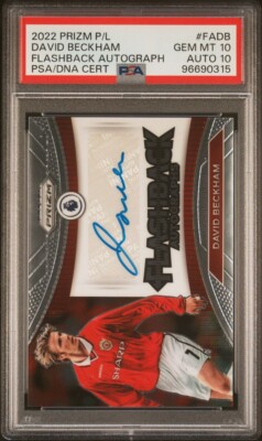 2022-23 Panini Prizm Premier League David Beckham Flashback Auto