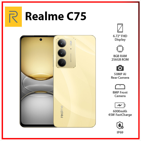 Realme C75 8GB+256GB GOLD Global Ver. Dual SIM Unlocked Android