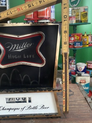 RARE 1960s Miller High Life Beer Bouncing Ball Sign Clock Antique