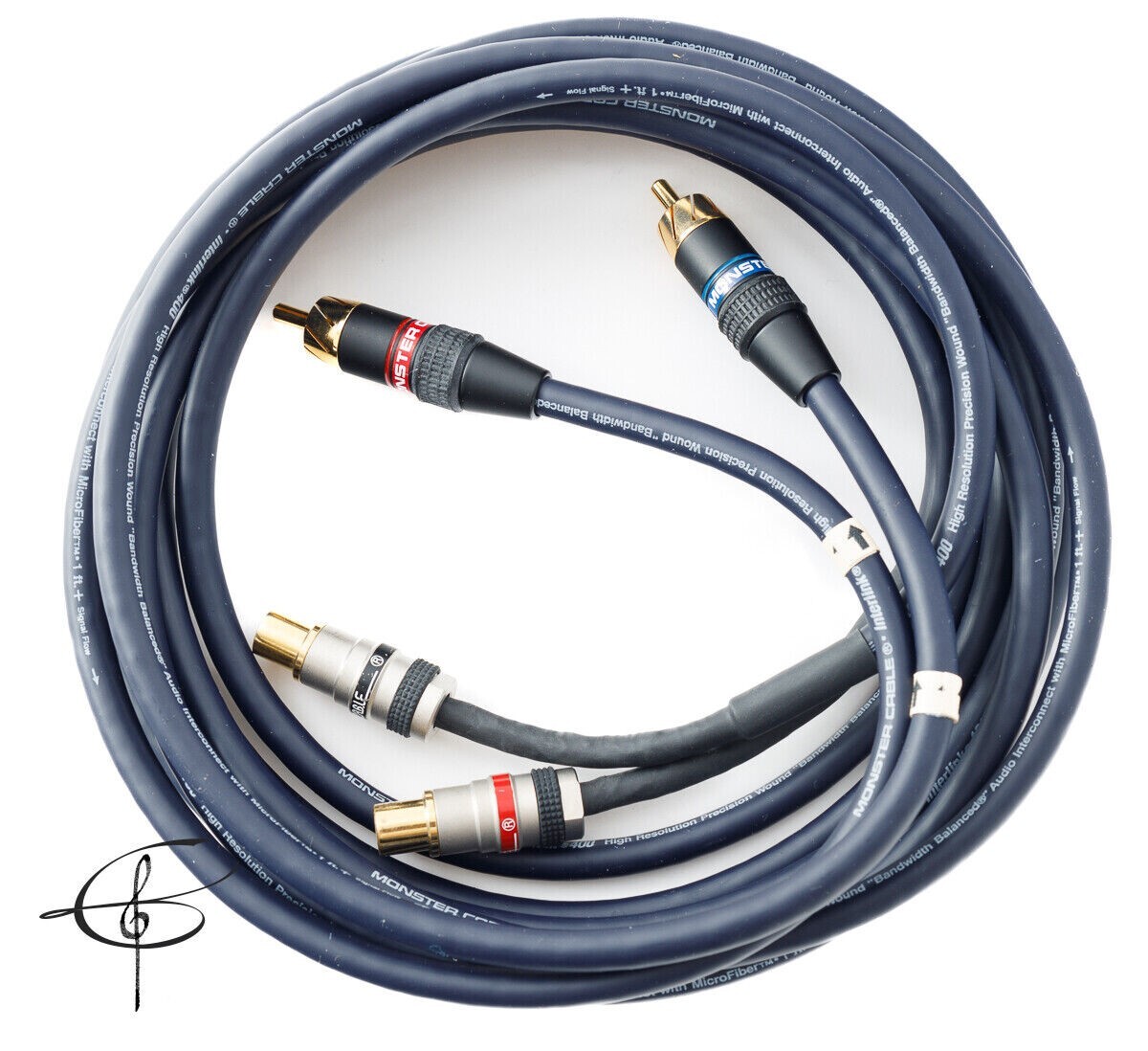 Monster Interlink 400 NOS Cable RCA Male-Female right/left 2m M-F