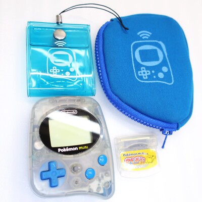 Pokemon Mini Console Blue MIN001 w/ Pokémon Center Limited Cases