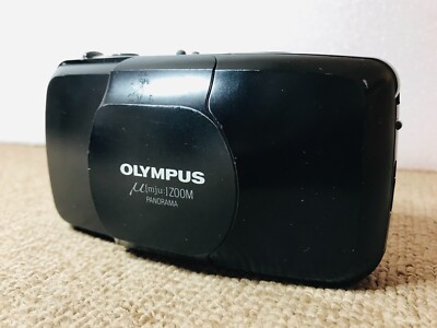 OLYMPUS μ [mju:] Zoom Panorama Black 35mm Point & Shoot Film