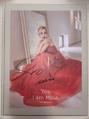 TWICE MINA [YES, I AM MINA] Autographed Signed PhotoBook Album | eBay