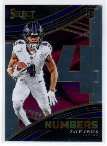 2023 Panini Select NUMBERS 4 #NMB-ZFL ZAY FLOWERS RC Rookie