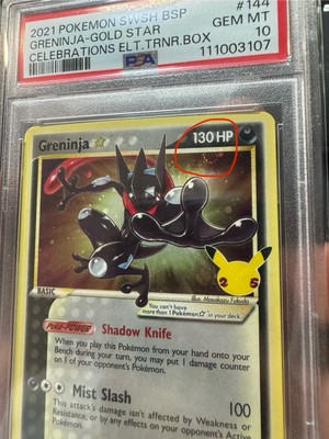 2021 Pokemon PSA 10 Greninja Gold Star SWSH144 Celebrations Promo