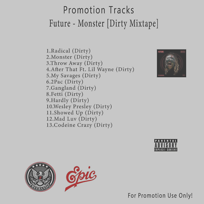 7 CD Lot Rap/Hip-Hop, R&B.. White CD. Future [Dirty Albums