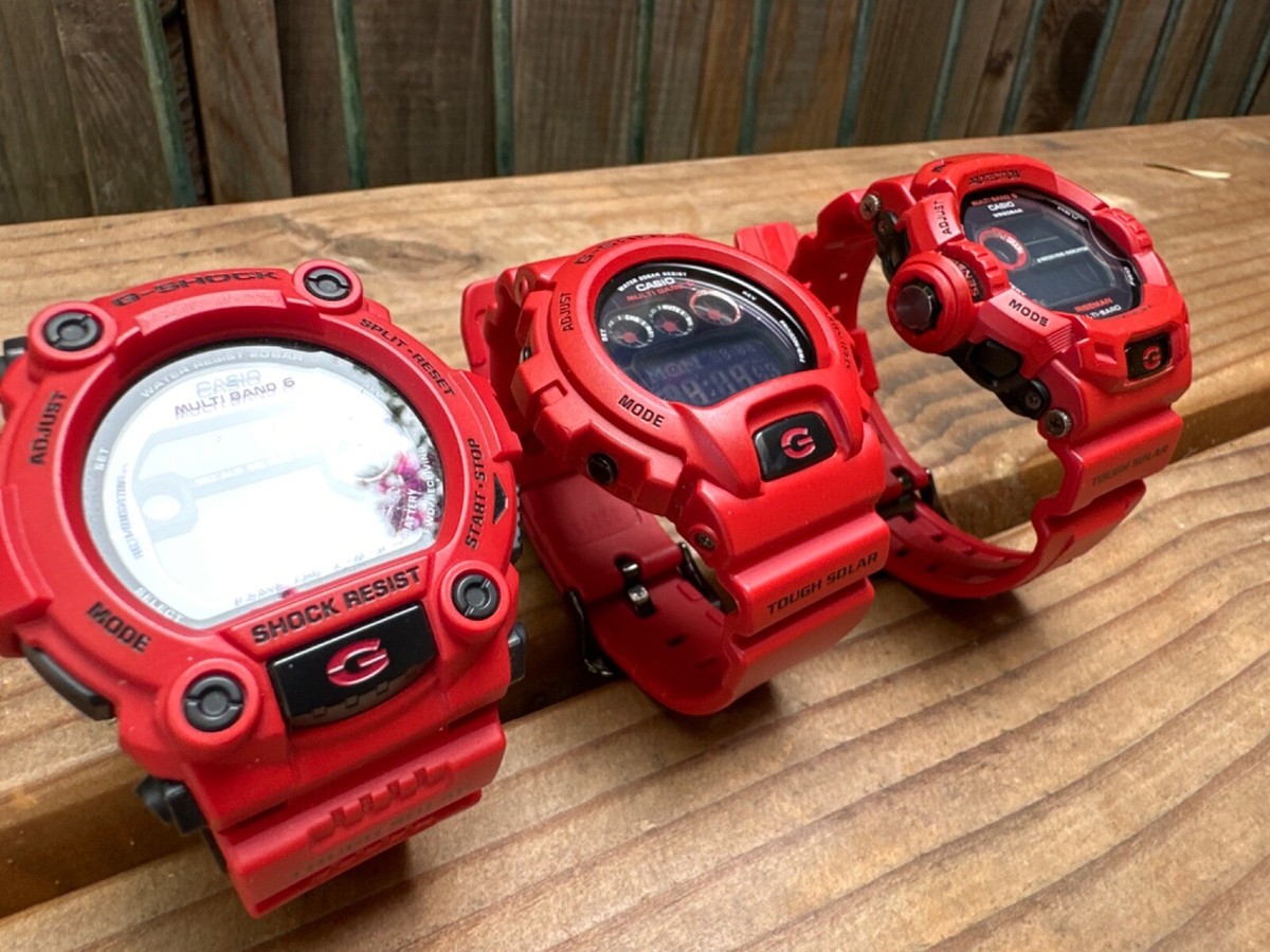 Casio G-Shock Burning Red Entire line up Gw-6900Rd-4Jf + Gw-7900rd