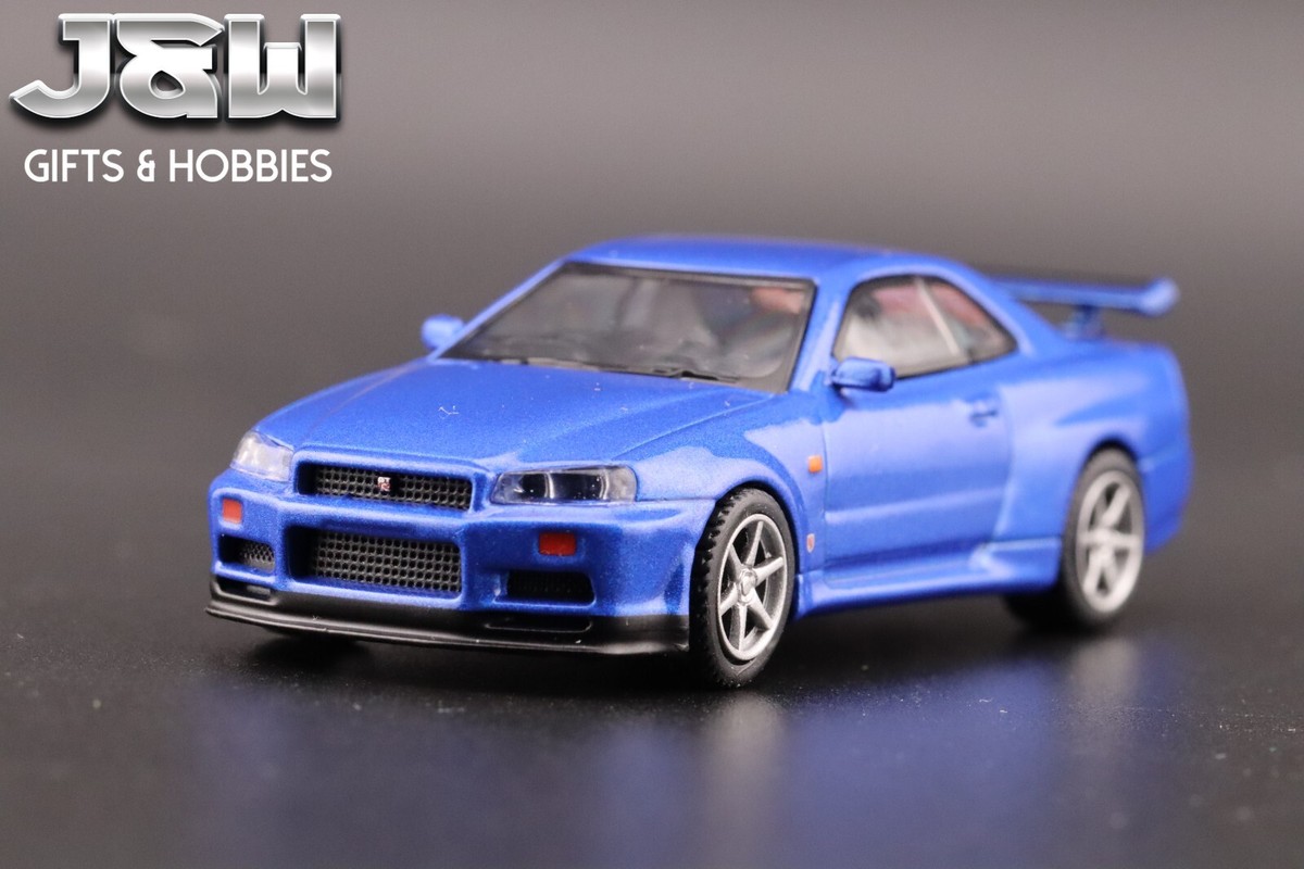 Mini GT Nissan Skyline. GT-R (R34) V-Spec Bayside Blue #759 1/64