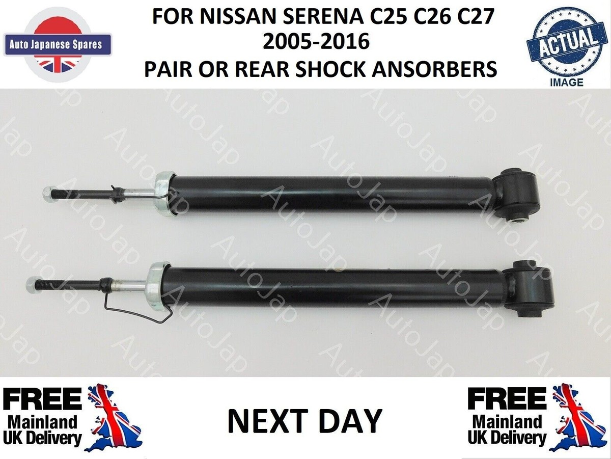 FOR NISSAN SERENA 2.0i C25 C26 C27 2005-2016 PAIR OF REAR SHOCK