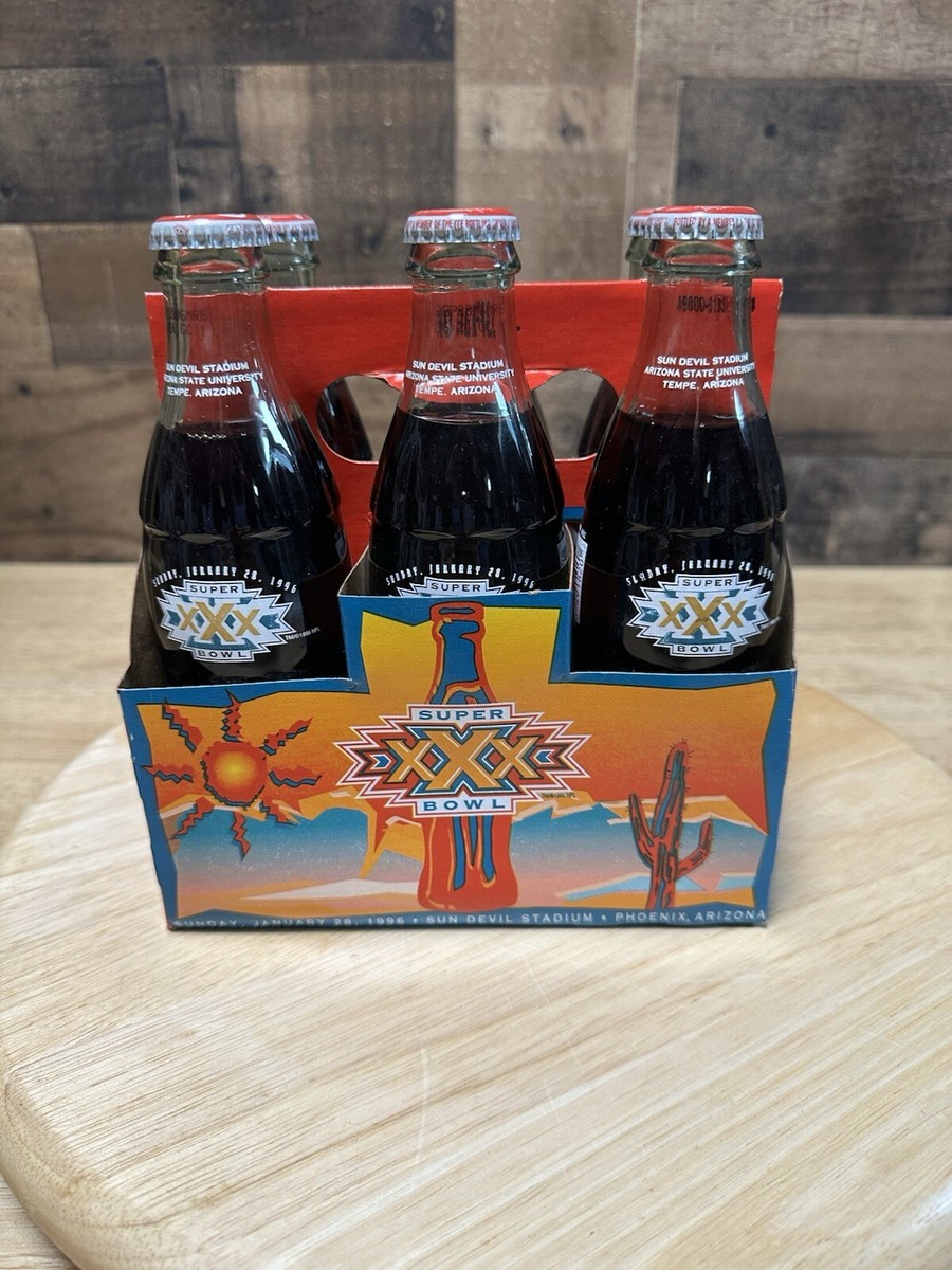 1996 Coca Cola Classic Super bowl XXX Six Pack Bottles
