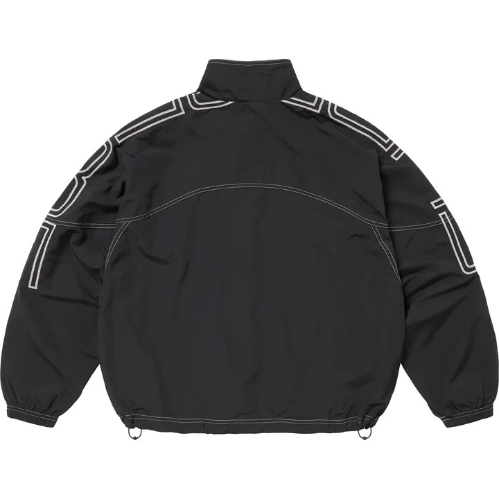 Supreme Spellout Embroidered Track Jacket Black | eBay