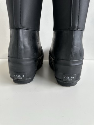 Celine Planet Rubber Boots sz 37 Pre-Fall 2018 Phoebe Philo RARE