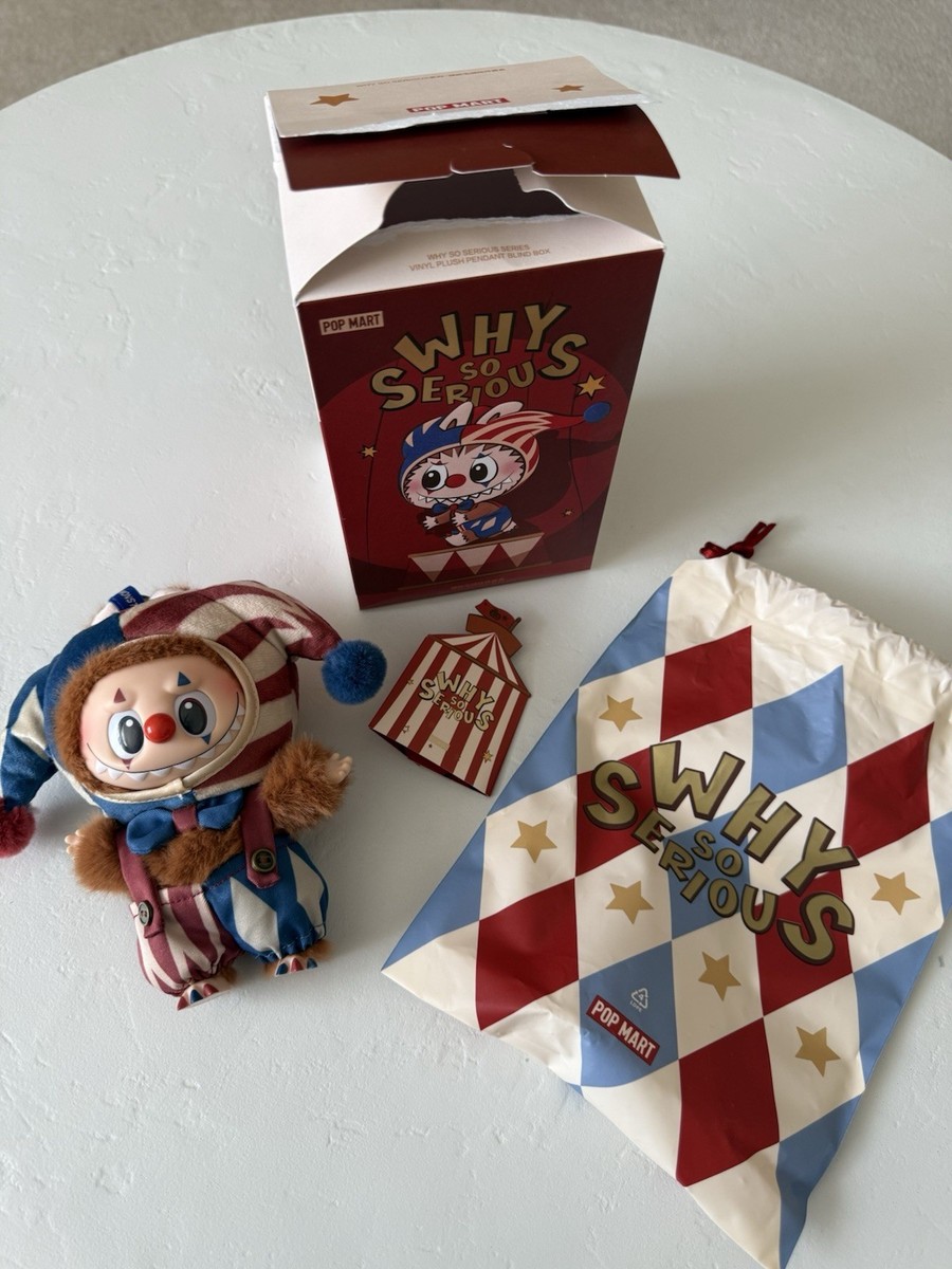 Authentic WHY SO SERIOUS Plush Doll Juggling Clown Labubu US Open