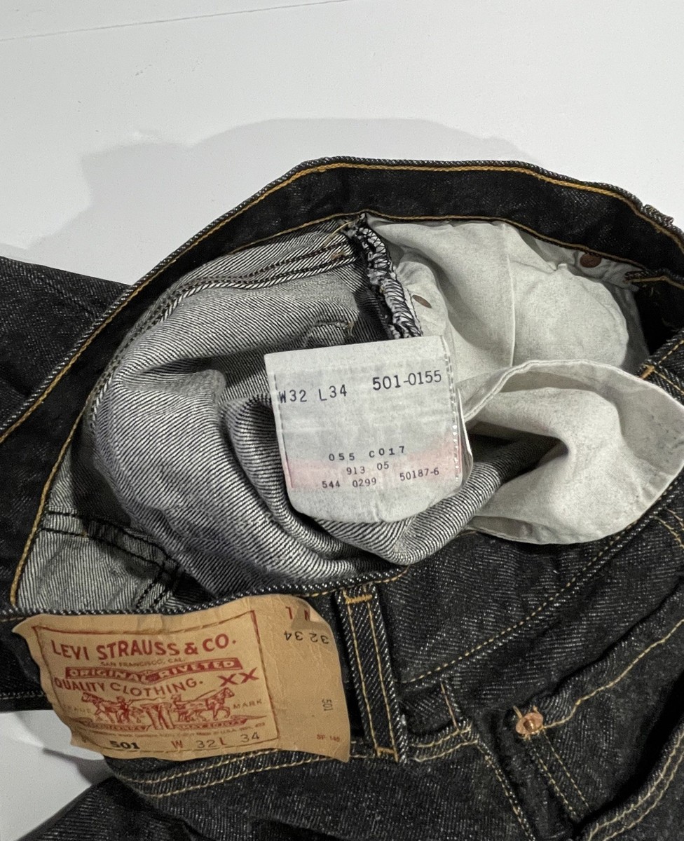 Vintage Levi's 501 32x34 80s 90s Black Jeans Deadstock XX NWT USA