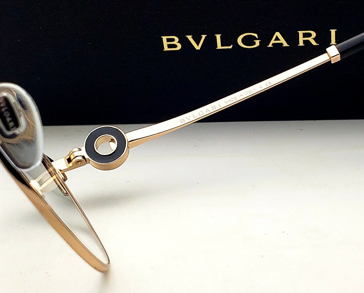 New Bvlgari Reading Glasses 2223-B 2033 53-18 Rose Gold & Black