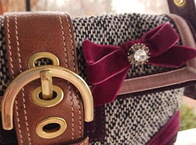 Coach Vintage 8F01 Multicolor Tweed Soho Y2K Demi Shoulder Bag w