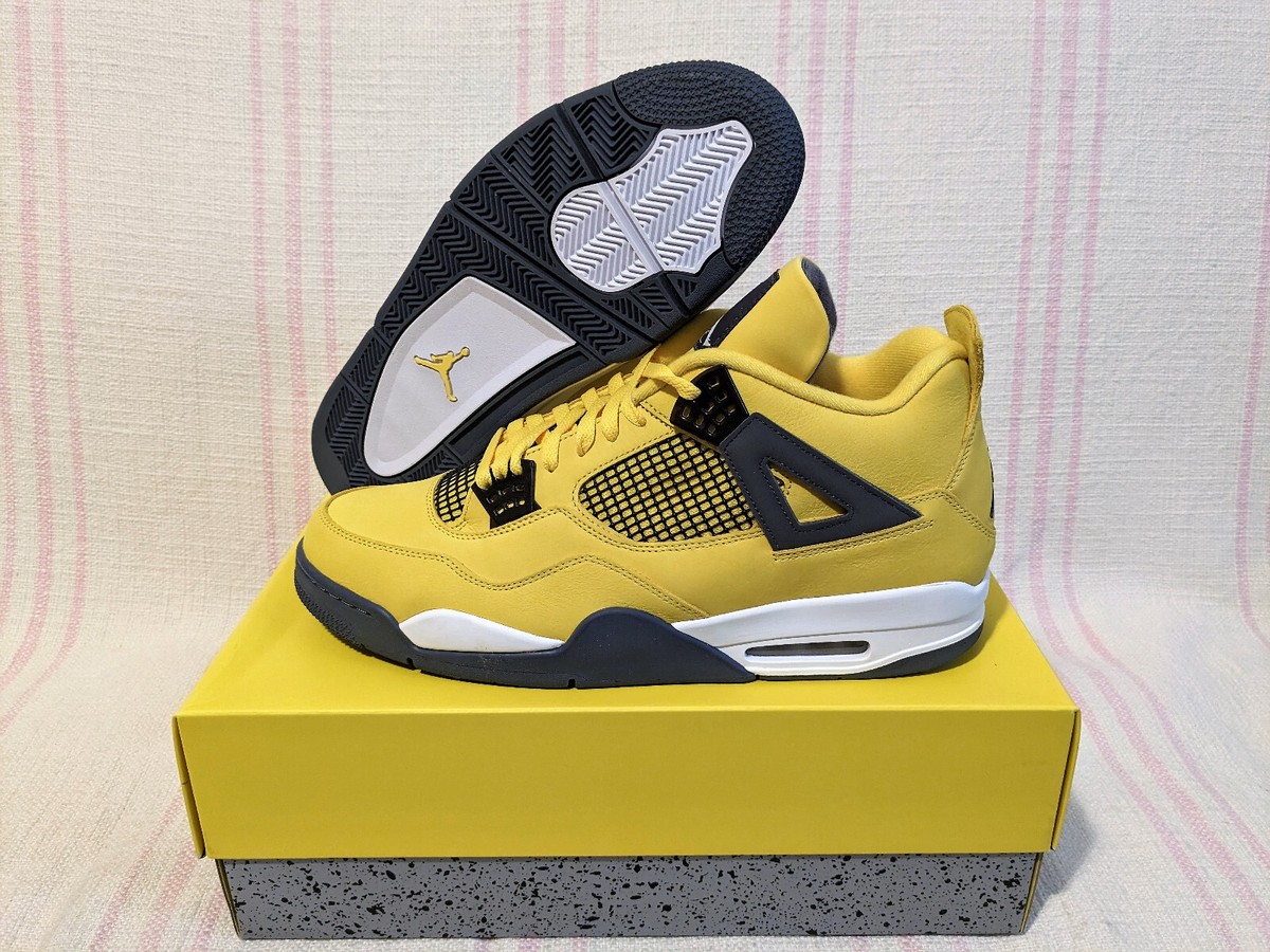 Nike Air Jordan 4 Retro Lightning Yellow Black AJ4 CT8527 700 Men