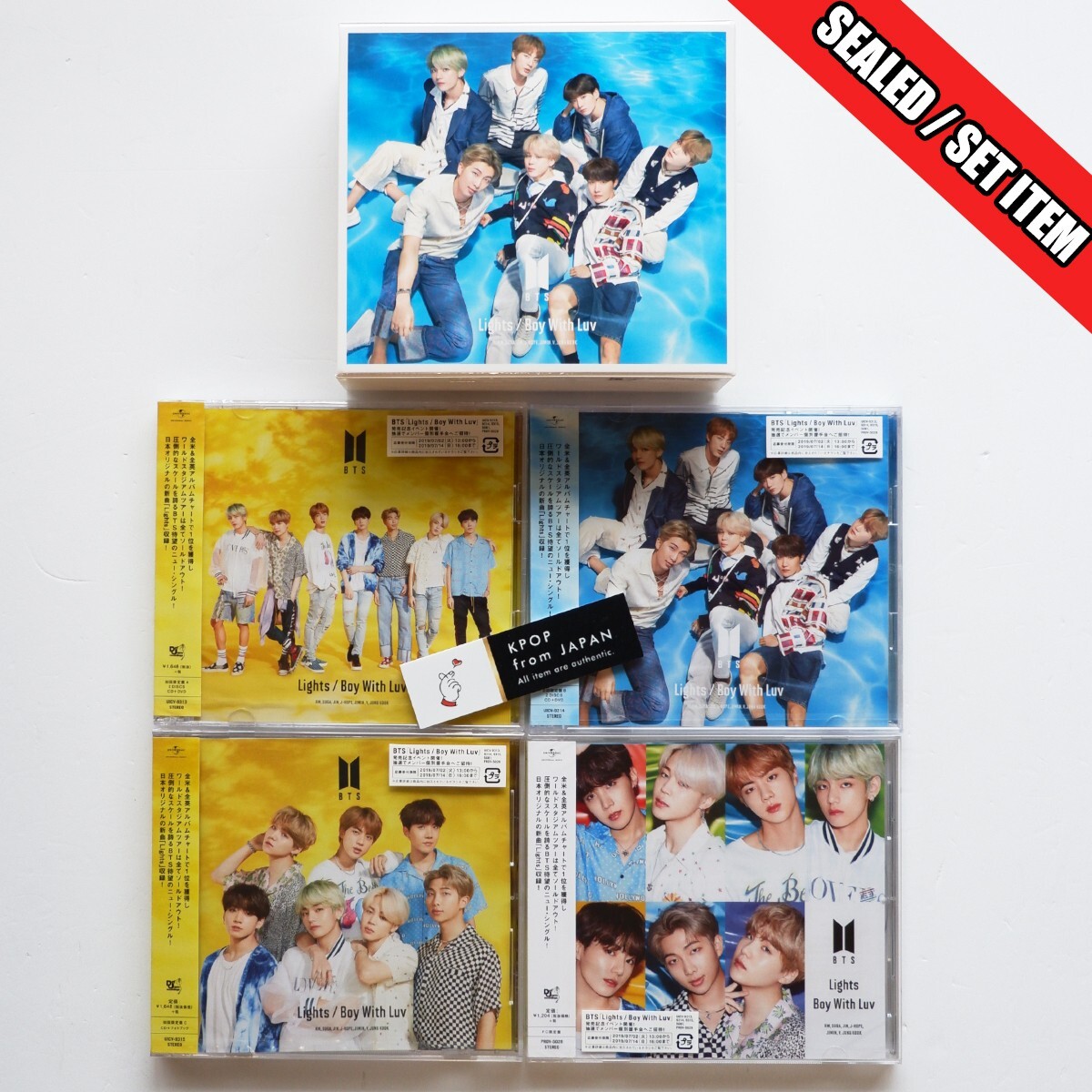 Lights/Boy With Love 4形態セット/DVD＆メンバーカード付 Lights⁄Boy