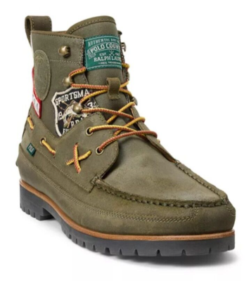 POLO RALPH LAUREN Men'S Ranger Mid Suede & Twill Boot Ankle, Multi