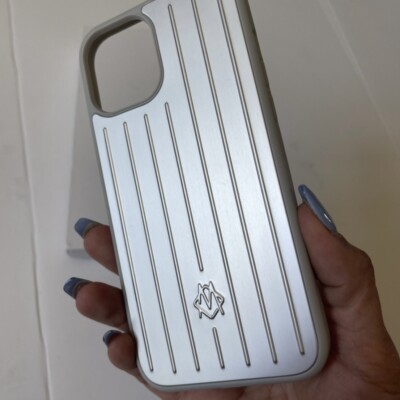 Rimowa Iphone Case Aluminum Silver For Iphone 15 PRO ⭐️U.S