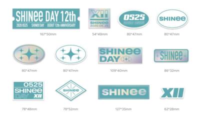 SHINee DEBUT 12th ANNIVERSARY OFFICIAL GOODS LUGGAGE STICKER SET