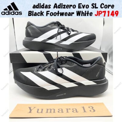adidas Adizero Evo SL Core Black Footwear White JP7149 Men's Size