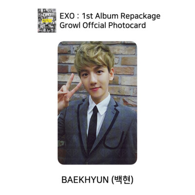 EXO 1st album GROWL Repackage Official Photocard Korean Version