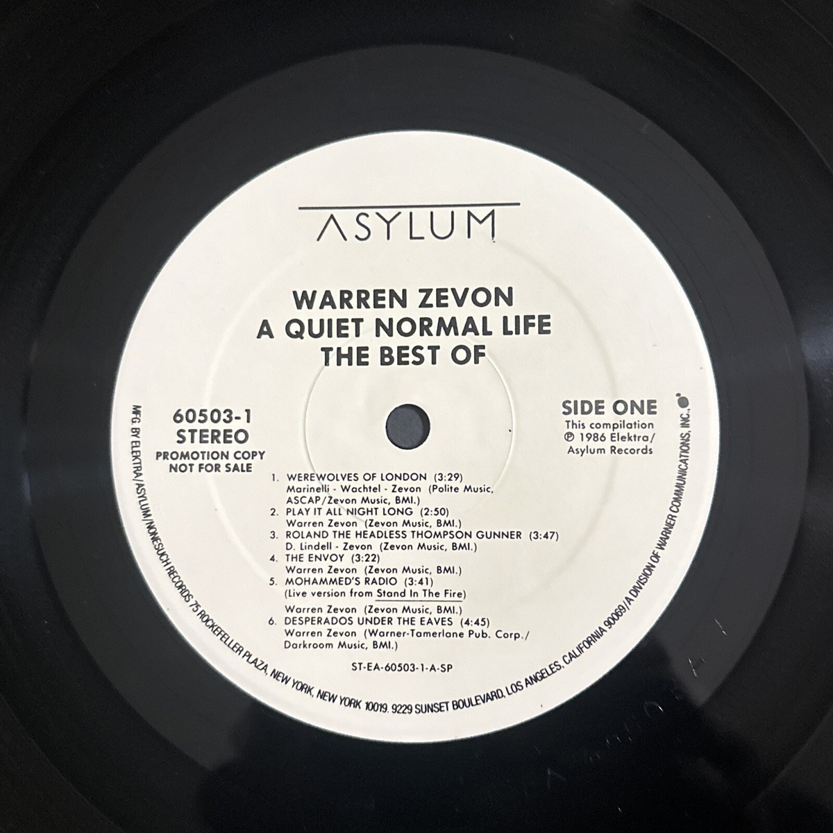 Warren Zevon - A Quiet Normal Life: The Best Of Warren Zevon
