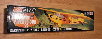 RTF FMS PIPER J-3 CUB 1030mm V2 READY TO FLY RC W/ TRANSMITTER AND