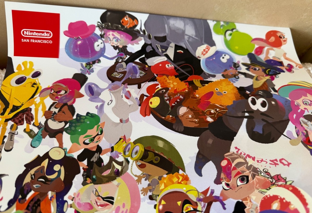 SPLATOON 10TH ANNIVERSARY LIMITED EDITION POSTER NINTENDO SAN