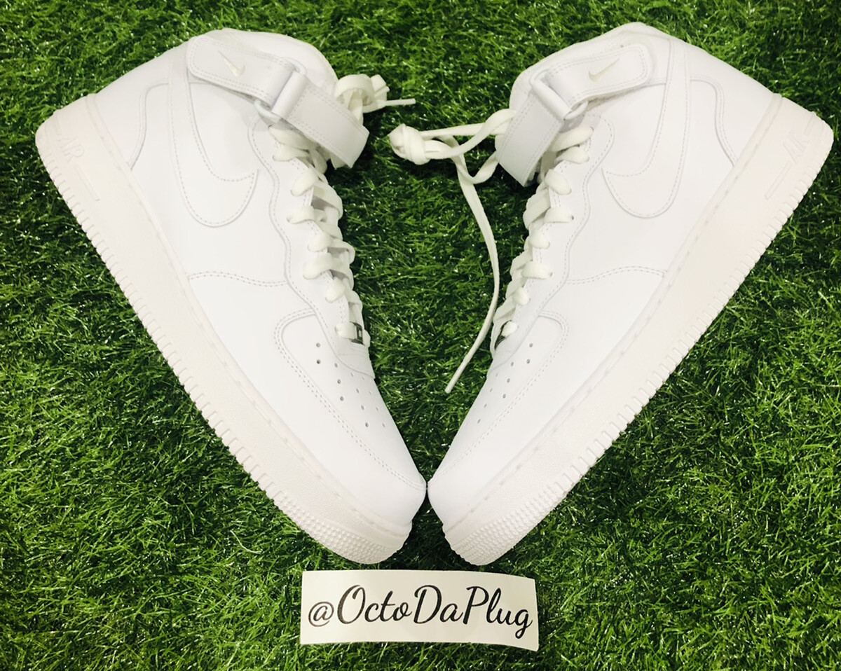Nike Air Force 1 Mid Triple White Mens Multi Sizes nby CW2289-111