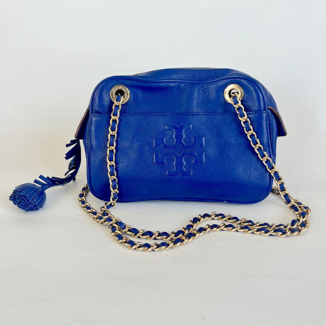Tory Burch Blue Leather Camera Crossbody Bag | eBay