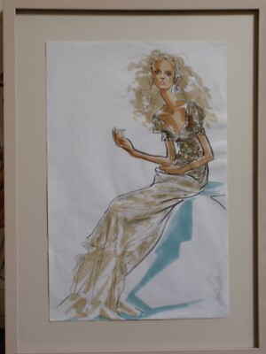 Ralph Lauren Collection original fashion illustration art | eBay