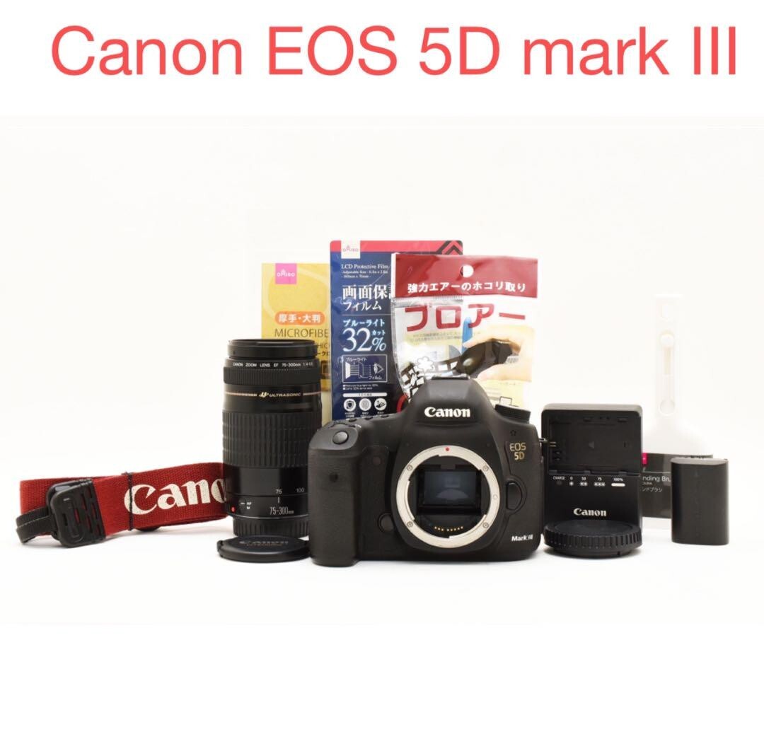 Canon EOS 5D Mark III 22.3MP Digital SLR Camera w/Canon EF 75