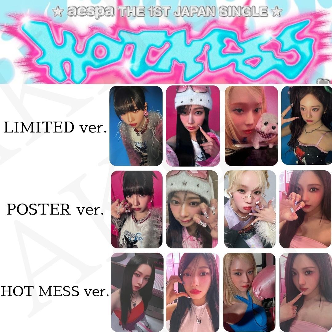 aespa JAPAN 1st SINGLE Hot Mess ALBUM INCLUDED PHOTO CARD OFFICIAL
