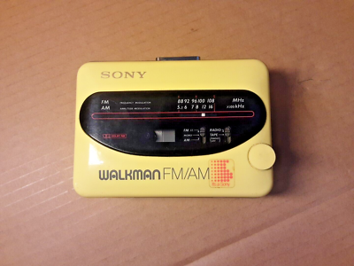 Retro Sony WM-F38 Radio Walkman Cassette Tape Player with Belt