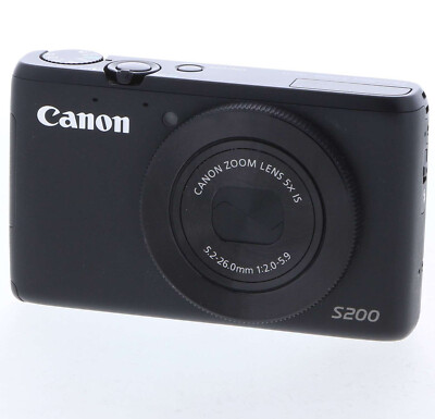 Canon PowerShot S200 compact digital camera *Black *made in Japan