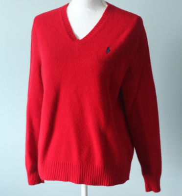 Polo Ralph Lauren Size Medium Wool Cashmere Italian V-Neck