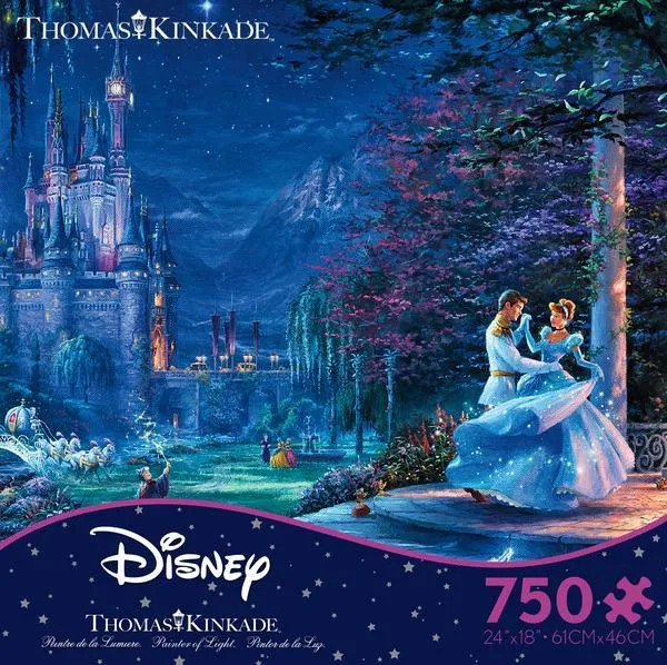 Thomas Kinkade Disney 750 piece jigsaw puzzle Cinderella Starlight