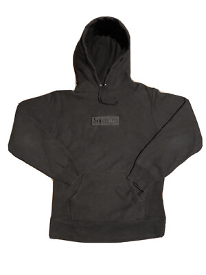 SUPREME 14FW Tonal Box Logo Pullover Hoodie BLACK L | eBay