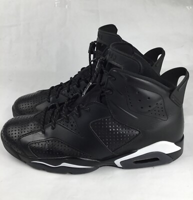 Size 11.5 - Jordan 6 Retro Black Cat 384664-020 2016 Black/Black