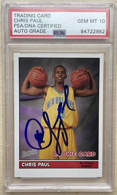 Chris Paul Signed 2005 Topps Bazooka Rookie Card #166 PSA/DNA AUTO