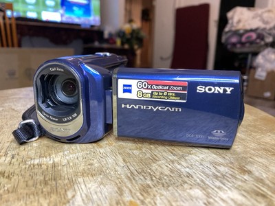 SONY Handycam DCR-SX41 Blue Camcorder 60xOptical Zoom TESTED Works