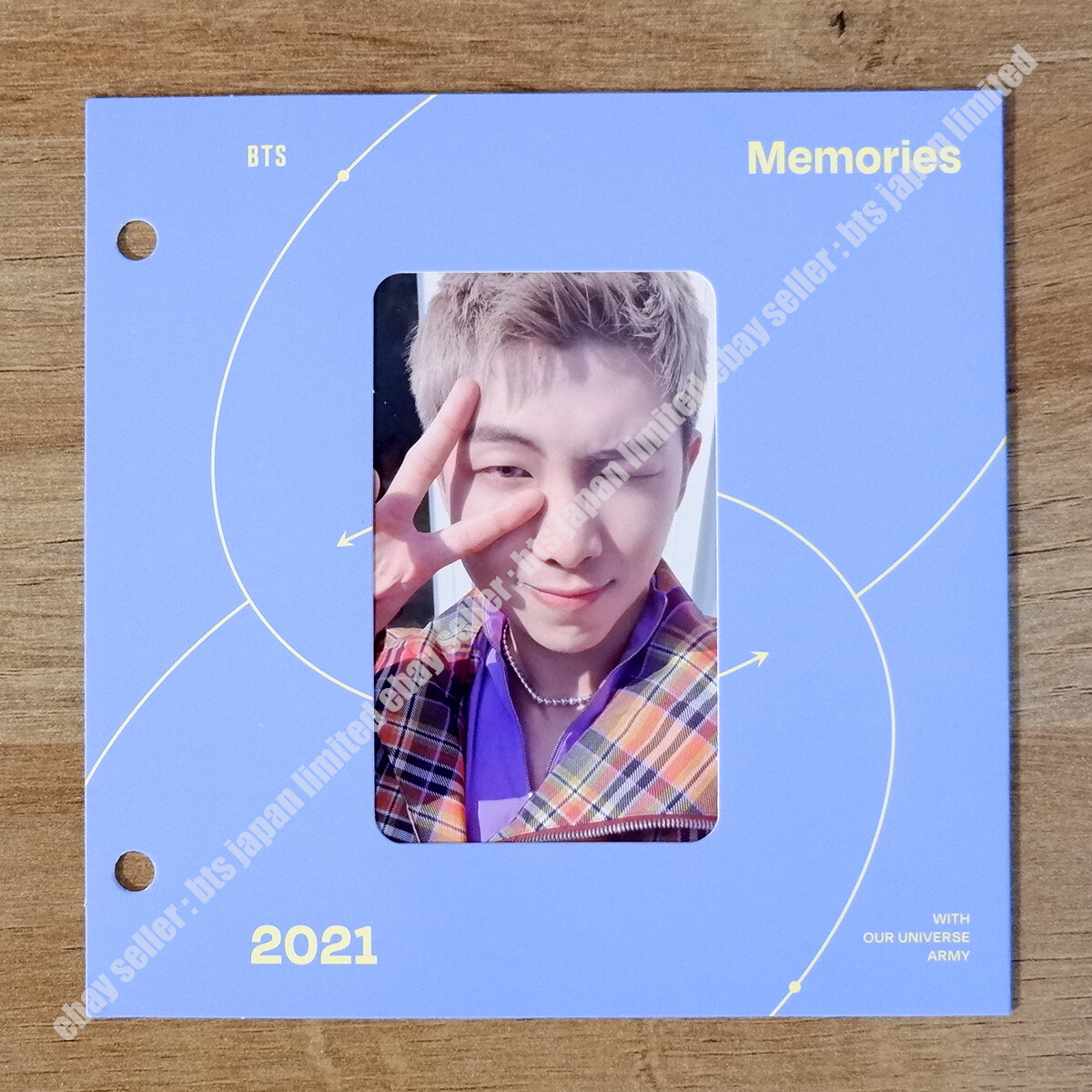 BTS Memories 2021 Blu-ray Official photocard RM JIN SUGA J-HOPE